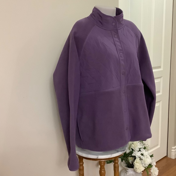 GAP Purple Fleece Jacket XXL - Picture 3 of 11